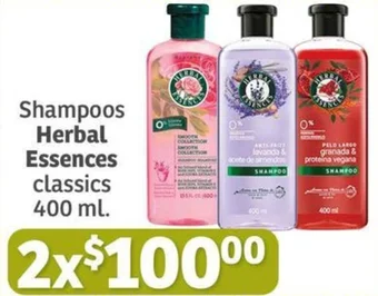 Soriana Híper Shampoos Herbal Essences classics 400 ml. x 2 oferta