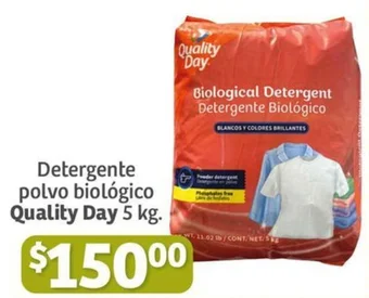 Soriana Híper Detergente polvo biológico Quality Day 5 kg. oferta