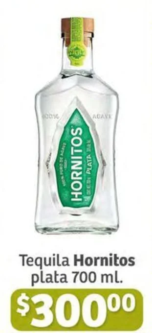 Tequila Hornitos plata 700 ml.