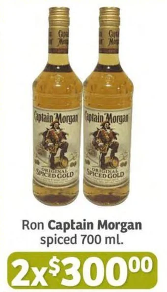 Soriana Híper Ron Captain Morgan spiced 700 ml. x 2 oferta