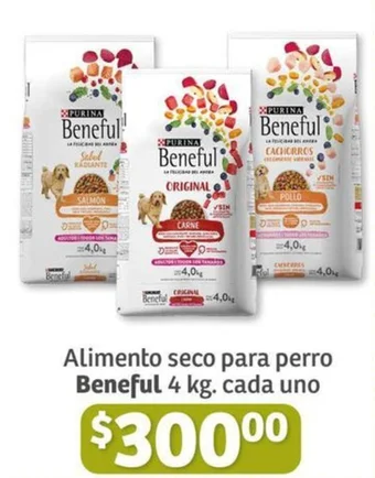 Soriana Híper Alimento seco para perro Beneful 4 kg. cada uno oferta