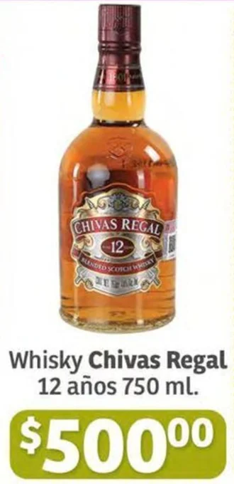 Soriana Híper Whisky Chivas Regal 12 años 750 ml. oferta