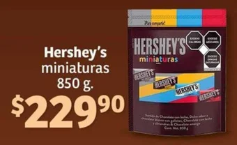 Soriana Híper Hershey's miniaturas 850 g. oferta