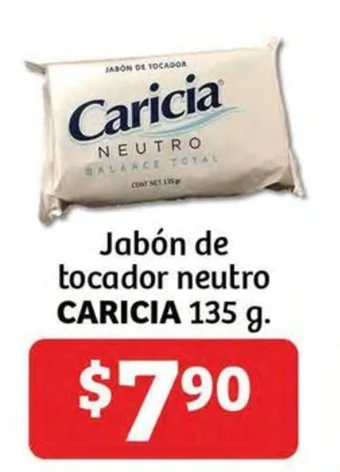 Soriana Híper Jabón de tocador neutro CARICIA 135 g. oferta