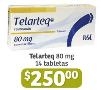 Soriana Híper Telarteq 80 mg 14 tabletas oferta