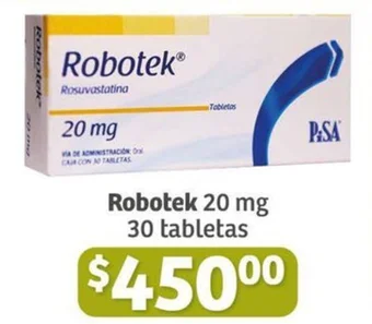 Soriana Híper Robotek 20 mg 30 tabletas oferta