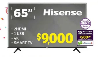 Soriana Híper Hisense Smart TV 65" oferta