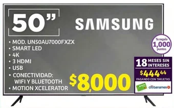 Soriana Híper SAMSUNG Smart TV 50" oferta