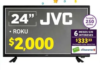 Soriana Híper JVC ROKU TV 24" oferta