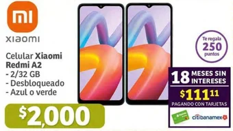 Soriana Híper Celular Xiaomi Redmi A2 32GB oferta