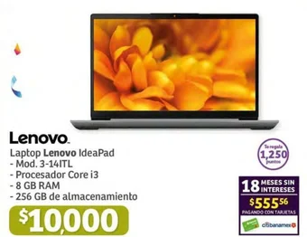 Soriana Híper Lenovo Laptop IdeaPad oferta