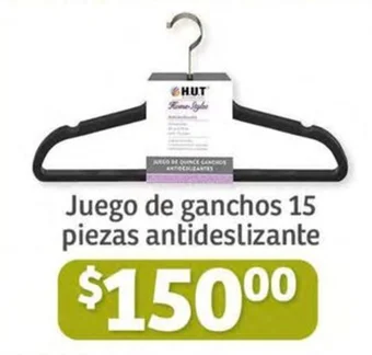H.U.T Juego de ganchos 15 piezas antideslizante