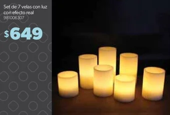 Sam's Club Member's Mark Set de 7 velas con luz con efecto real oferta