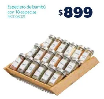Sam's Club Member's Mark Especiero de bambú con 18 especias oferta