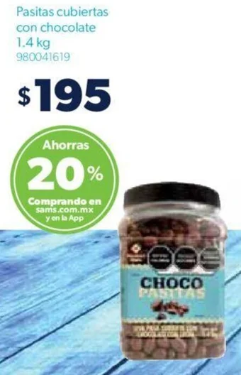Pasitas cubiertas con chocolate 1.4 kg