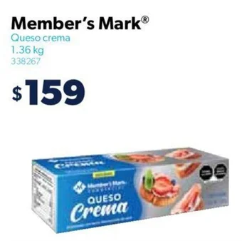 Sam's Club Member's Mark Queso crema 1.36 kg oferta