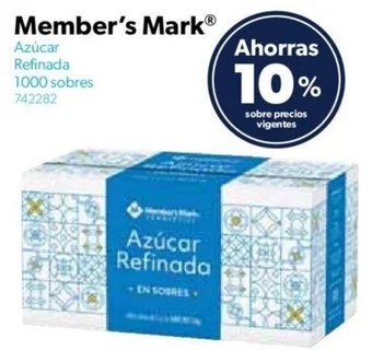 Sam's Club Member's Mark Azúcar Refinada 1000 sobres oferta
