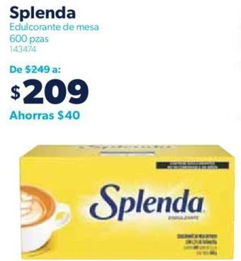 Splenda Edulcorante de mesa 600 pzas