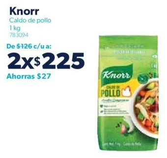 Sam's Club Knorr Caldo de pollo 1kg x 2 oferta