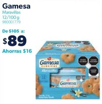 Sam's Club Gamesa Maravillas 12/100g oferta