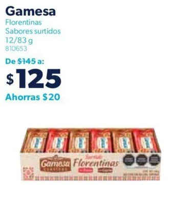 Gamesa Florentinas Sabores surtidos 12/83 g