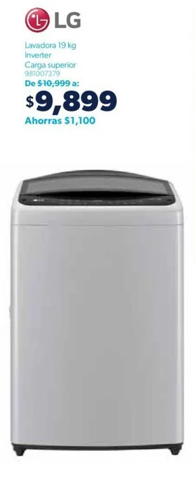 LG Lavadora Inverter Carga superior 19 kg