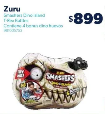 Zuru Smashers Dino Island T-Rex Battles Contiene 4 bonus dino huevos
