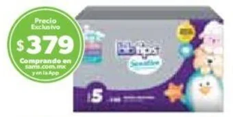 Sam's Club Bbtips Pañales Unisex 100 pzas Etapa 5 oferta