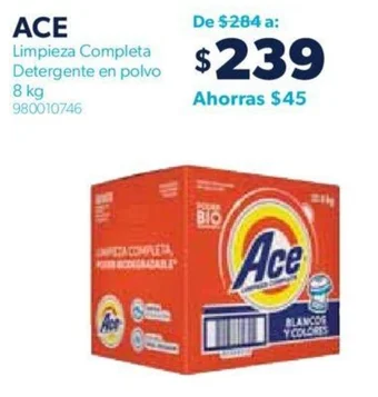 ACE Limpieza Completa Detergente en polvo 8 kg