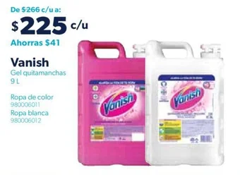 Vanish Gel quitamanchas 9L