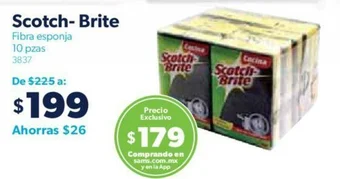 Scotch-Brite Fibra esponja 10 pzas