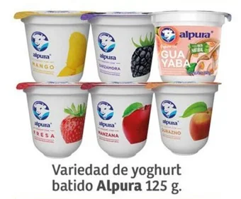 Soriana Mercado Variedad de yoghurt batido Alpura 125 g. x 3 oferta