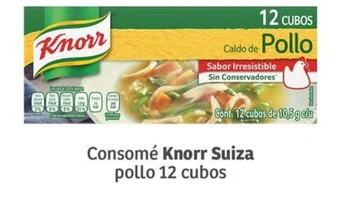 Soriana Mercado Consomé Knorr Suiza pollo 12 cubos oferta
