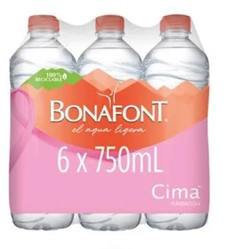 Soriana Mercado Agua natural Bonafont 750 ml. 6 pack oferta