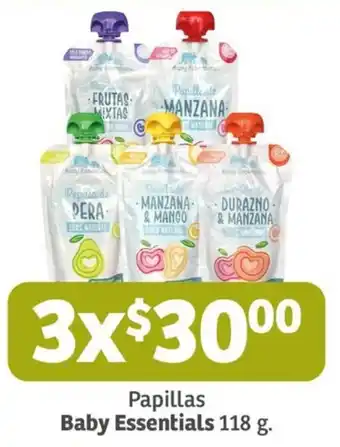 Soriana Mercado Papillas Baby Essentials 118 g. x 3 oferta