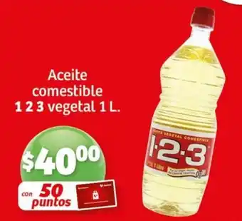 Aceite comestible 1-2-3 vegetal 1 L.