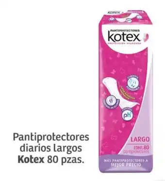 Soriana Mercado Pantiprotectores diarios largos Kotex 80 pzas. oferta
