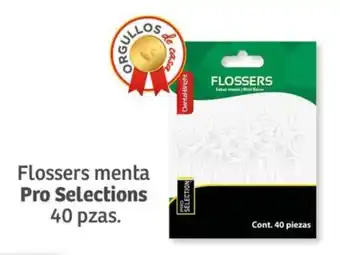 Flossers menta Pro Selections 40 pzas. x 2