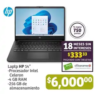 Soriana Mercado Laptop HP 14" oferta