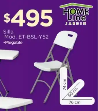 Chedraui HOME Line JARDIN Silla Mod. ET-BSL-Y52 Plegable oferta
