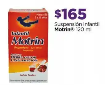 Chedraui Suspensión infantil Motrin 120 ml oferta