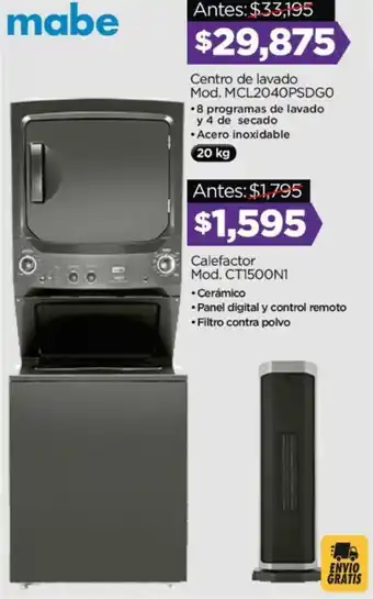 Chedraui mabe Centro de lavado Mod. MCL2040PSDGO oferta