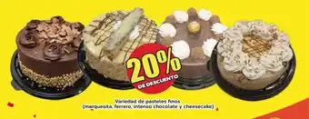 Super Aki Variedad de pasteles finos (marquesita, ferrero, intenso chocolate y cheesecake) oferta