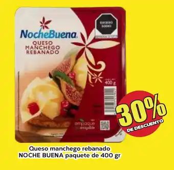 Queso manchego rebanado NOCHE BUENA paquete de 400 gr