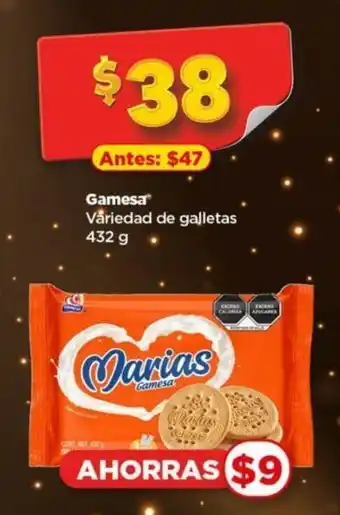 Bodega Aurrerá Gamesa Våriedad de galletas 432 g oferta