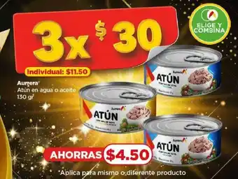 Bodega Aurrerá Aurrera Atún en agua o aceite 130 gr x 3 oferta