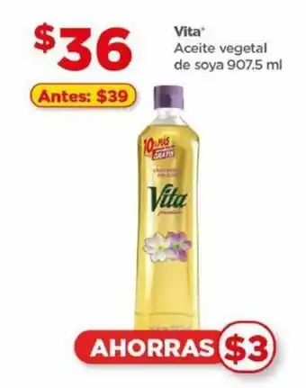 Bodega Aurrerá Vita Aceite vegetal de soya 907.5 ml oferta