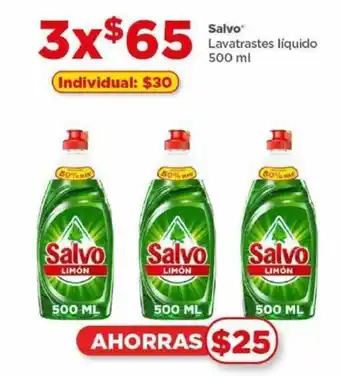 Bodega Aurrerá Salvo Lavatrastes líquido 500 ml x 3 oferta