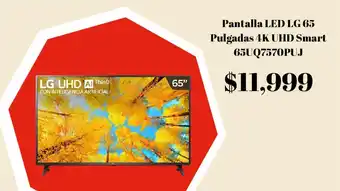 Pantalla LED LG 65 Pulgadas 4K UHD Smart 65UQ7570PUJ
