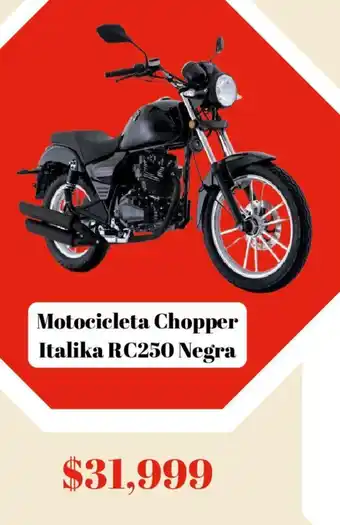 Elektra Motocicleta Chopper Italika RC250 Negra oferta